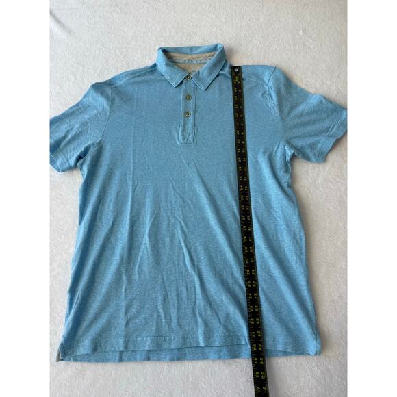Tommy Bahama Linen Cotton Polo Men Size Large Soft Blue Golf Casual Collar Shirt - Picture 2 of 7